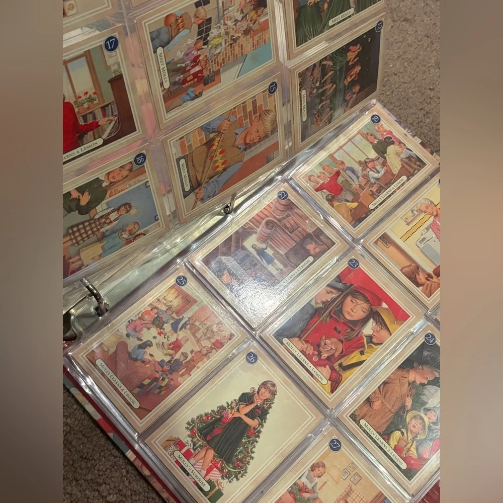 Vintage 120+ American Girl Trading Cards in American Girl Trading Card Album